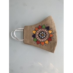 HAND PAINTED 100% COTTON FACE MASK HAND PAINTED 100% COTTON FACE MASK
